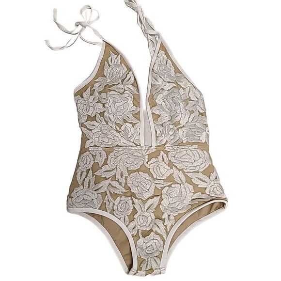 Free People Other - Free People BEACH RIOT Embroidered Flower One-Piece Swimsuit Women's Sz XS NWOT